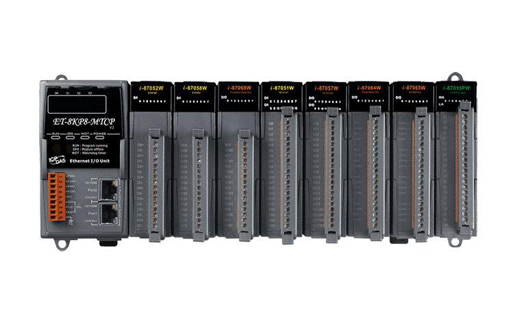 ET-8KP8-MTCP 8-slot Intelligent Ethernet I/O Expansion Unit (Modbus TCP Protocol)