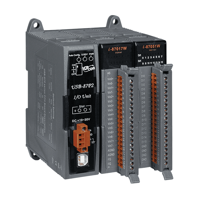 USB-87P2 2-slot USB I/O Expansion Unit with Intelligent CPU Module