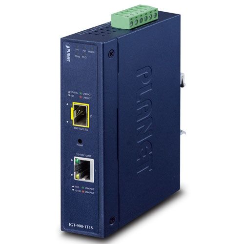 IGT-805AT Industrial 10/100/1000BASE-T to 100/1000BASE-X SFP Media Converter