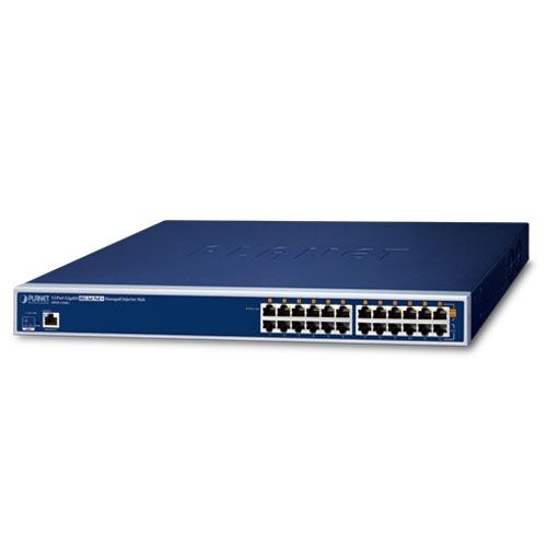 HPOE-1200G 12-Port Gigabit IEEE 802.3at PoE+ Managed Injector Hub