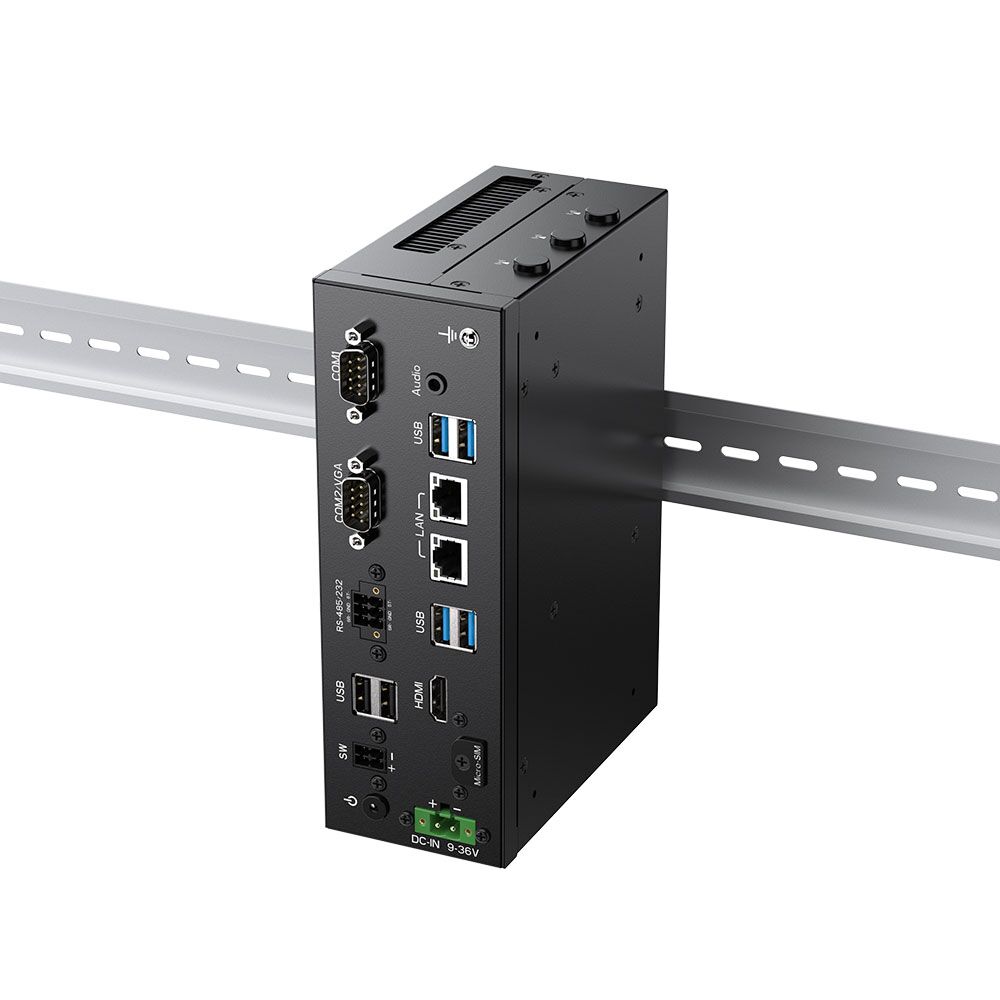 DBC-3400 Din-Rail IPC with Intel® Elkhart Lake Celeron®/Core™ i3/i5/i7 Processor, 5x COM, 8x DIO, 6x USB & 2x LAN