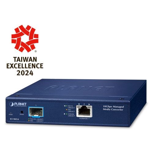 XT-905A 1-Port 10G/5G/2.5G/1G/100BASE-T + 1-Port 10G/1GBASE-X SFP+ Managed Media Converter