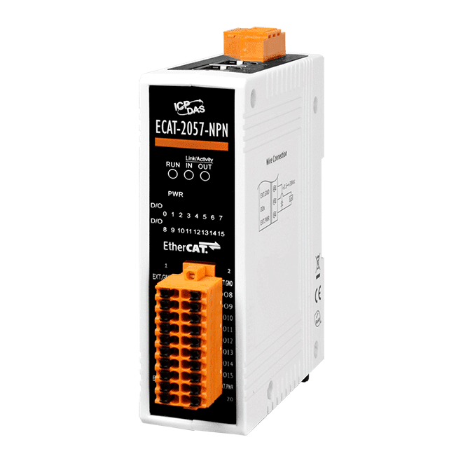 ECAT-2057-NPN EtherCAT Slave I/O Module with Isolated 16-ch DO (Sink, NPN)