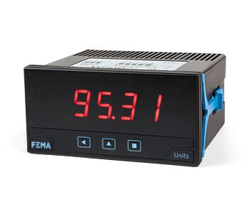 FEMA C40-D-U-65 series 4 digits, 96x48 mm Multisignal Panel Meters, Universal Input, IP65 rated