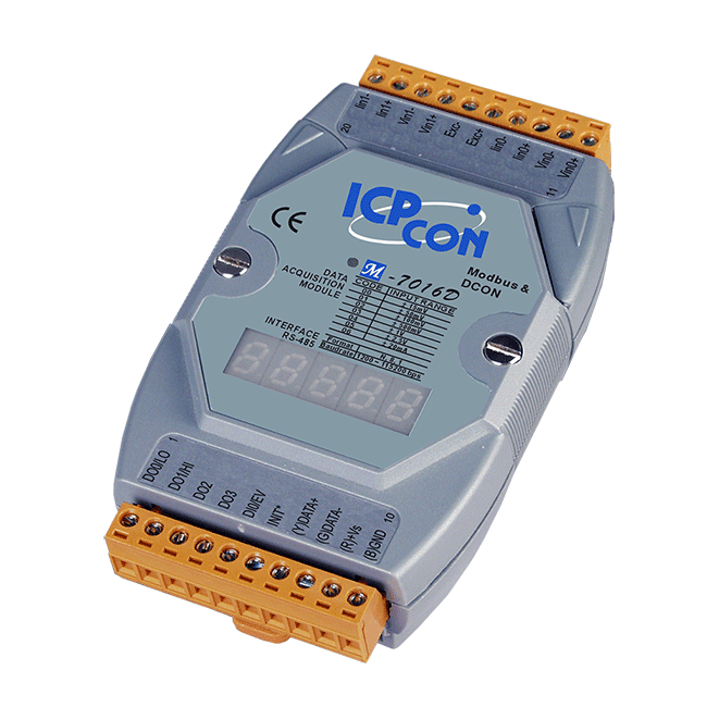 M-7016D 2-ch 4-wire Strain Gauge Input Module with LED Display