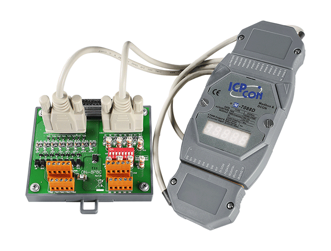 M-7088D-G/S 8-ch PWM Output & 8-ch High-speed Counter Input Module (50 VDC) with LED Display