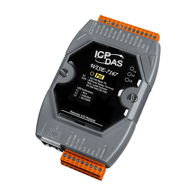 WISE-7167 Intelligent I/O Module with 8-ch Power Relay