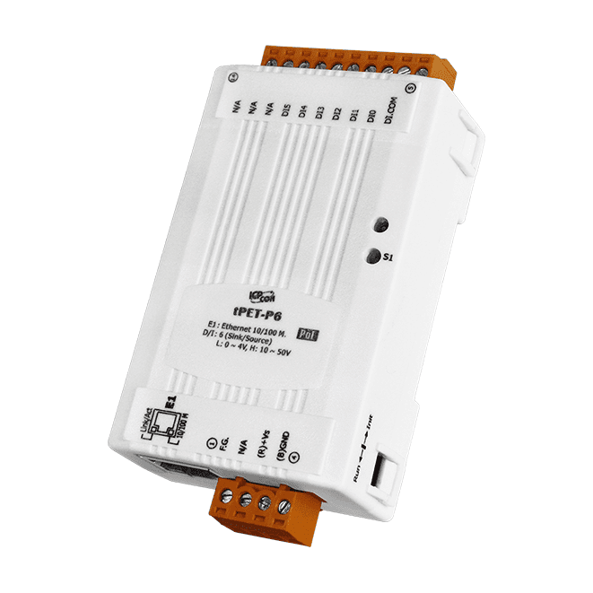 tPET-P6 6-ch Digital Input Ethernet PoE module