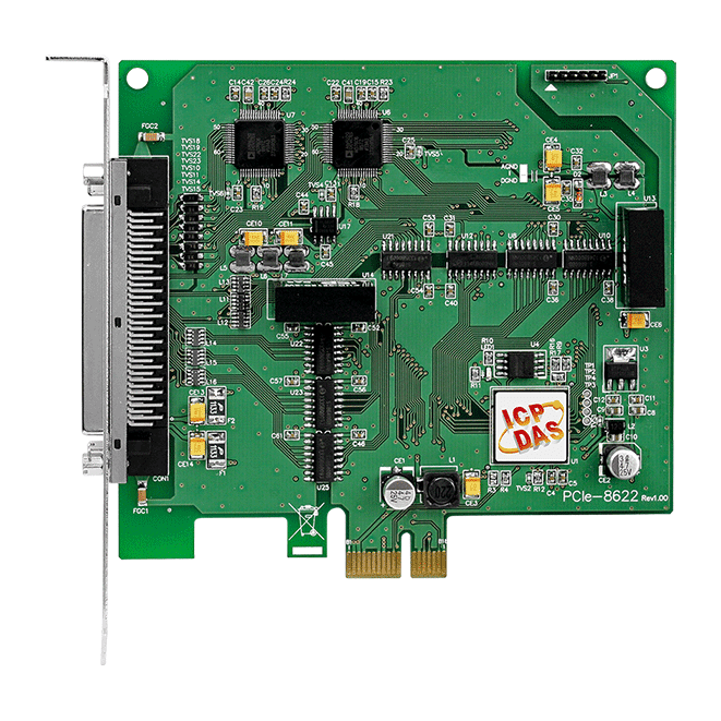PCIe-8622 PCI Express, 200 kS/s, 16-ch, 16-bit Simultaneously Sampled AI Board with 12-ch Isolated DI