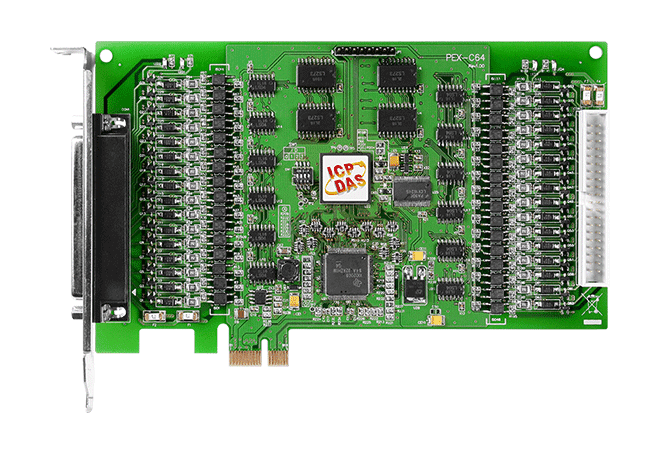 PEX-C64 PCI Express, 64-ch Open Collector Isolated (Sink, NPN) DO Board