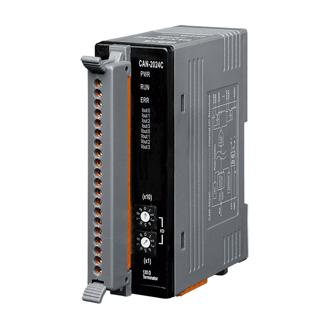 CAN-2024C CANopen I/O Module with 4-channel 14-bit Analog Output