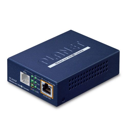 VC-231GP 1-Port 10/100/1000T 802.3at PoE+ Ethernet to VDSL2 Converter (30a profile w/G.Vectoring)