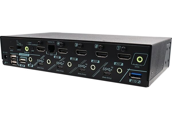 MKAG-8KT3114 4 Ports 8K HDMI KVM Switch with USB 3.2 Gen 2, HDCP Engine, EDID Management, Serial Control & Audio Embed/Extract