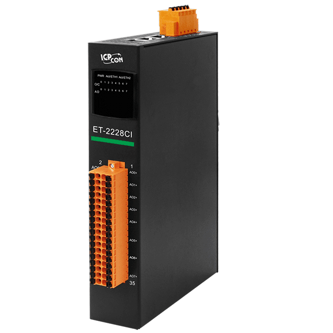 ET-2228CI Ethernet I/O Module with 8-ch AO with channel-to-channel isolation
