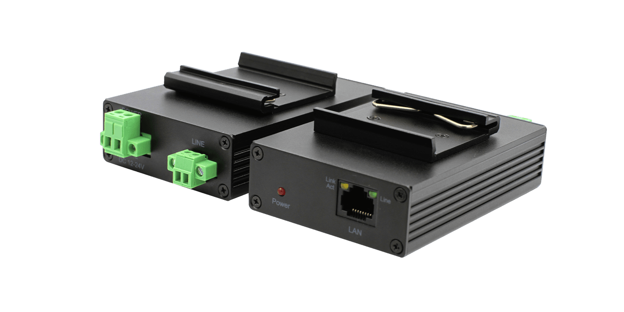 OT-PLC-TL24 Ethernet Extender over 2-wire cable up to 600m & DIN-Rail Mountable