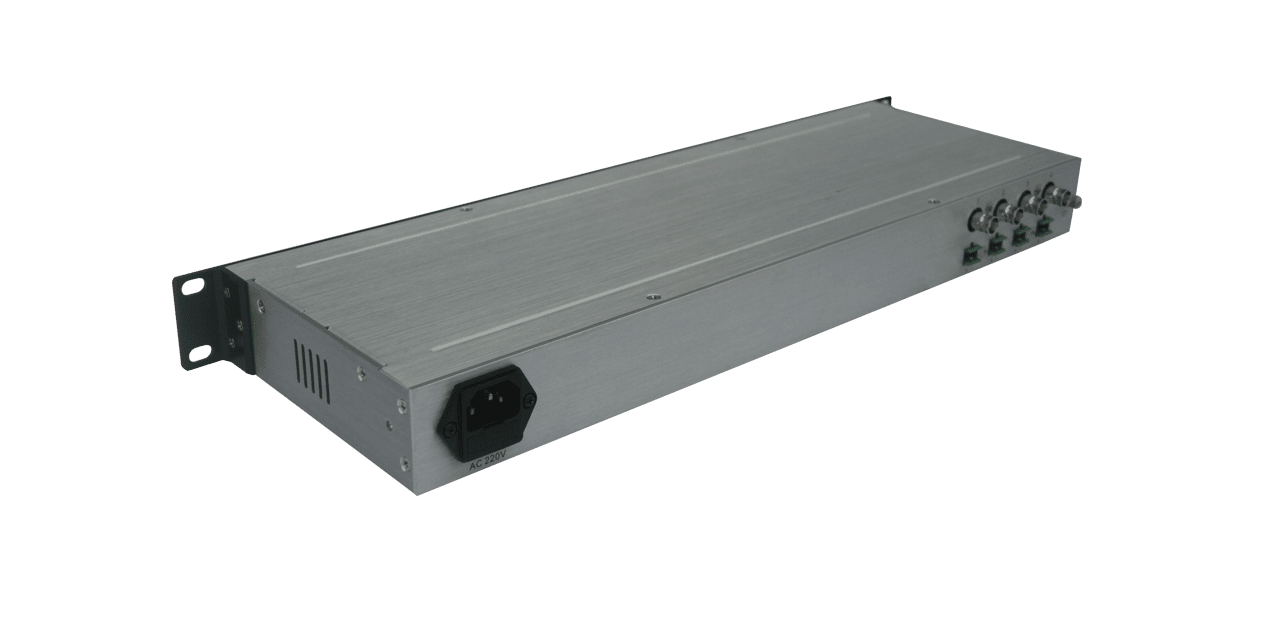 OT-PLC302POC/PDU 4-Ch Ethernet & Power Receiver Hub, 19-inch rack-mountable