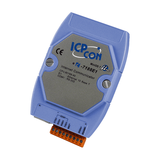 I-7188E1 Programmable Ethernet to 1x RS-232 port converter