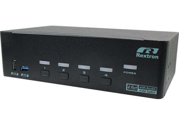 PAAG-E3124B 4 Ports 8K Dual Monitor DisplayPort 1.4 KVM Switch With USB 3.2 Gen 1 & Hotkey Control