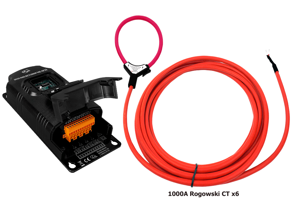 iWSN-9603-RCT1000P-ME-IP33 iWSN Wireless 3-phase 2-loop power meter with 1000A Rogowski CT (inside diameter 80 mm; wire lead 4 m) x 6